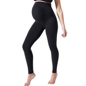 Blanqi Size S Everyday Maternity Belly Support Leggings Black Seam Free